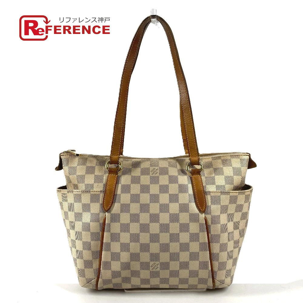 Louis Vuitton Damier Azur White Totally Tote Bag Shoulder Canvas White